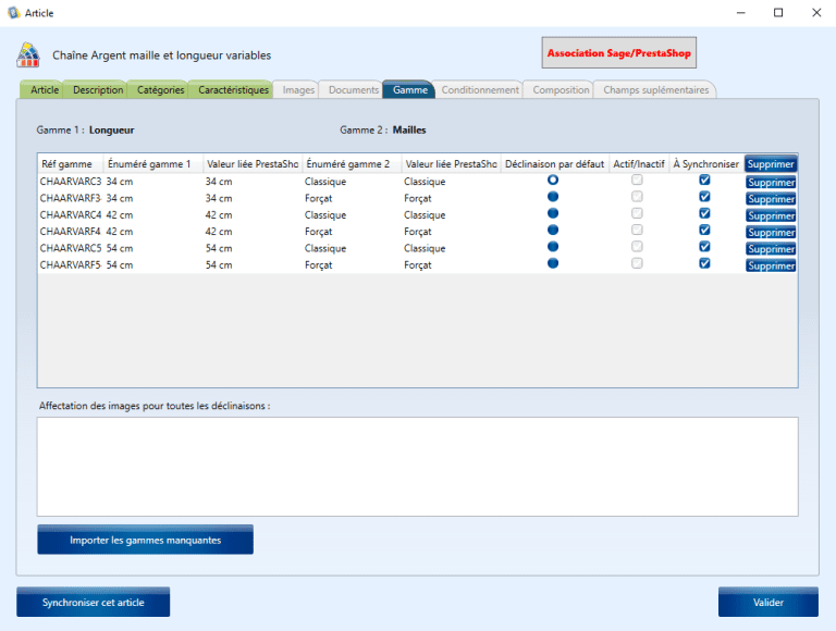 Prestaconnect : Connecteur pour automatiser les échanges dans le logiciel de gestion commerciale SAGE et le site e-commerce PRESTASHOP