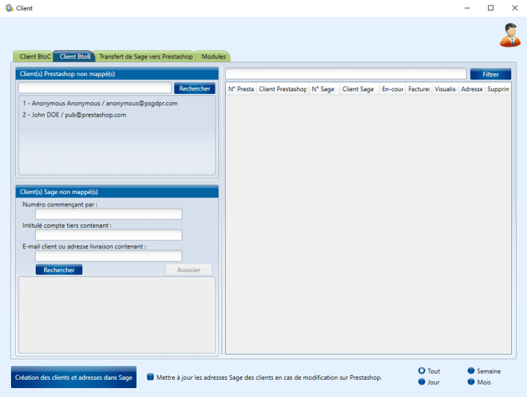 Prestaconnect : Connecteur pour automatiser les échanges dans le logiciel de gestion commerciale SAGE et le site e-commerce PRESTASHOP